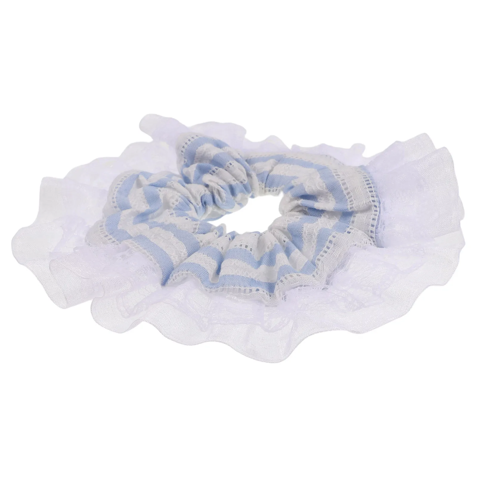 

Ring Elegant Decorations Women Girls Large Intestine Ring Striped Edge Longlasting Material Korean Style Hair