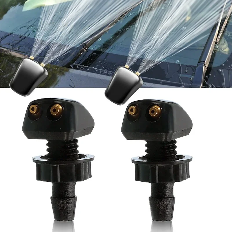 2x Universal Front Windshield Washer Wiper Nozzle Sprayer for Honda City Odyssey CIVIC CRV HRV Legend Jazz RR VTi Fit