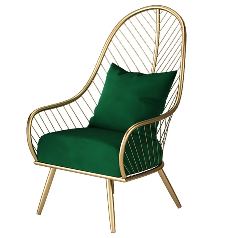 

Modern Wrought Iron Lounge Chair for Living Room Furniture Single Sofa Chairs Comfort Backrest Personality Balcony Lounge Chair