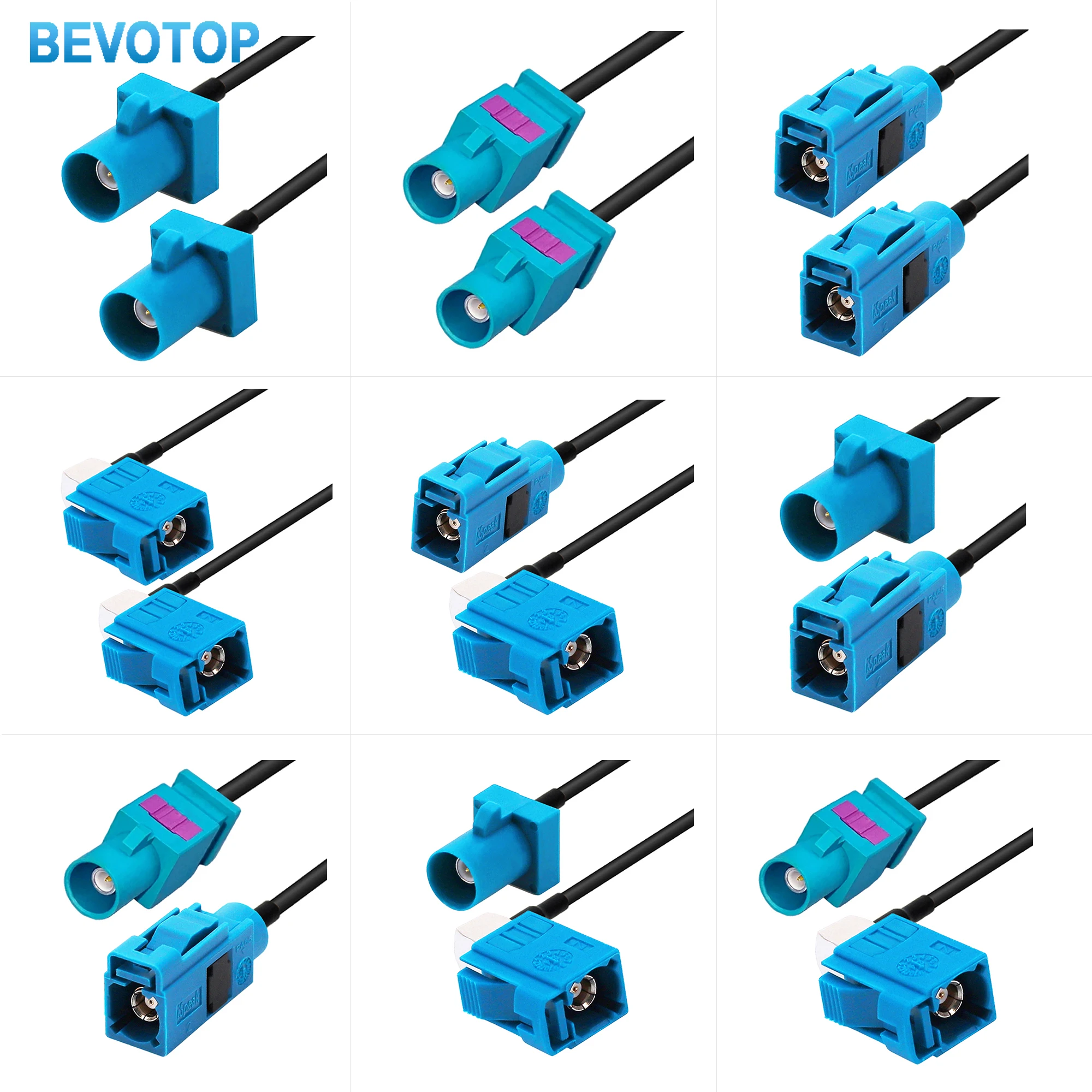 Fakra z macho mais longo/fêmea 90 graus fêmea conector gps wifi antena rg174 cabo de navegação automática do carro antena gps extensão rf