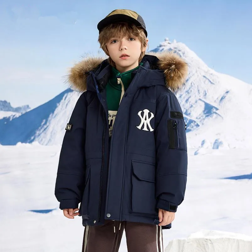 Winter Neue kinder Unten jacke Mode Mit Kapuze Winddicht Wasserdichte Oberbekleidung Jungen Und Mädchen Dicker Warme Mäntel A4172 – Detail 6