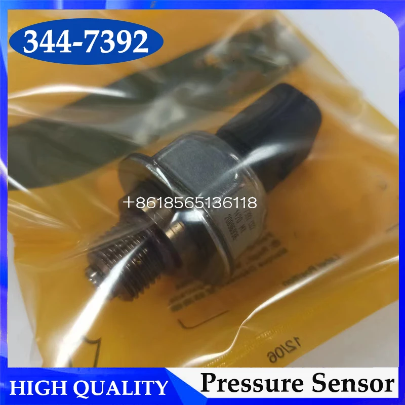 

Fuel Common Rail Oil Pressure Sensor 344-7392 3447392 7PP4-5 for Caterpillar Excavator 312E 320E 324E 336E 2384D 2484D 538 548