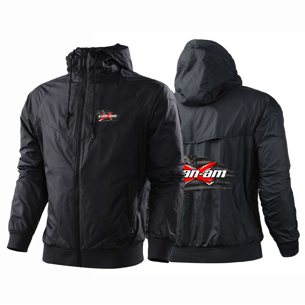 2025 Spring And Autumn New Men's BRP Can Am Motorcycle Printing Five-Color Windbreaker Fashion Zipper Jacket Coat