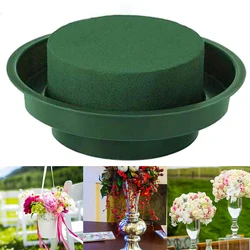 1Pcs Floral Foam With Bowl DIY Flower Arrangement Kit Green Round Wet Foam For Wedding/birthday/prom Floral Decoration Supplies