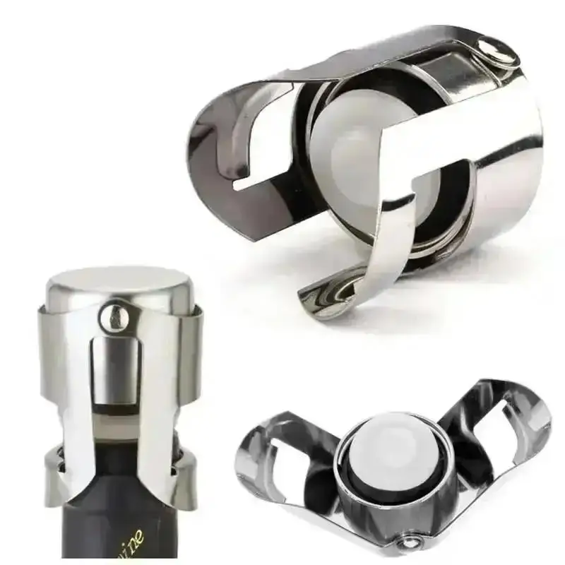 Household Convenience Small Tools Professional Stainless Steel Champagne Sparkling Wine Bottle Sealer Stopper Accessories