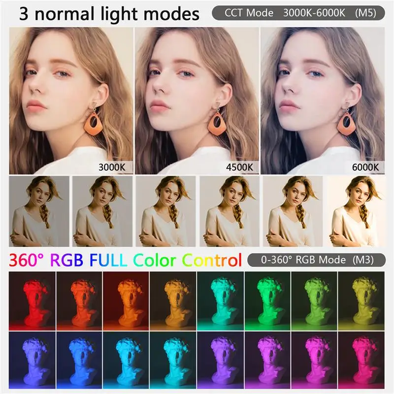 RGB Handheld LED Video Light Wand Stick Photography Light