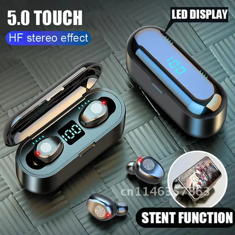 

Bluetooth V5.0 Wireless Earphones TWS Headphones 5D Stereo Headset Earbuds LED Display Mini Headphone For Smart Phone