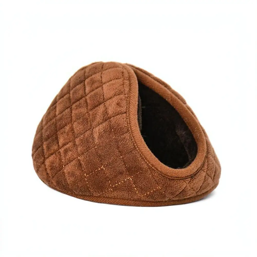 Adjustable Winter Ear Muffs Men Thickened Plush Ear Warmers Back Wearing Cold Proof Protectors For Outdoor Commuting
