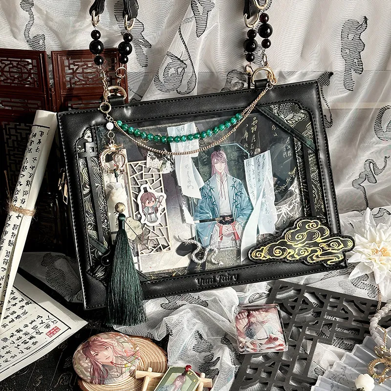 Ancient Style  New Chinese-style One-shoulder Crossbody Lta Bag Gumei Surrounding Two-dimensional Animation Bag for Women