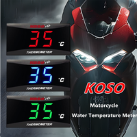 Motorcycle KOSO Water Temperature Gauge Mini Meter Moto Universal Thermometer For XMAX300 CB400 MT 07 09 Sensor Scooter Racing