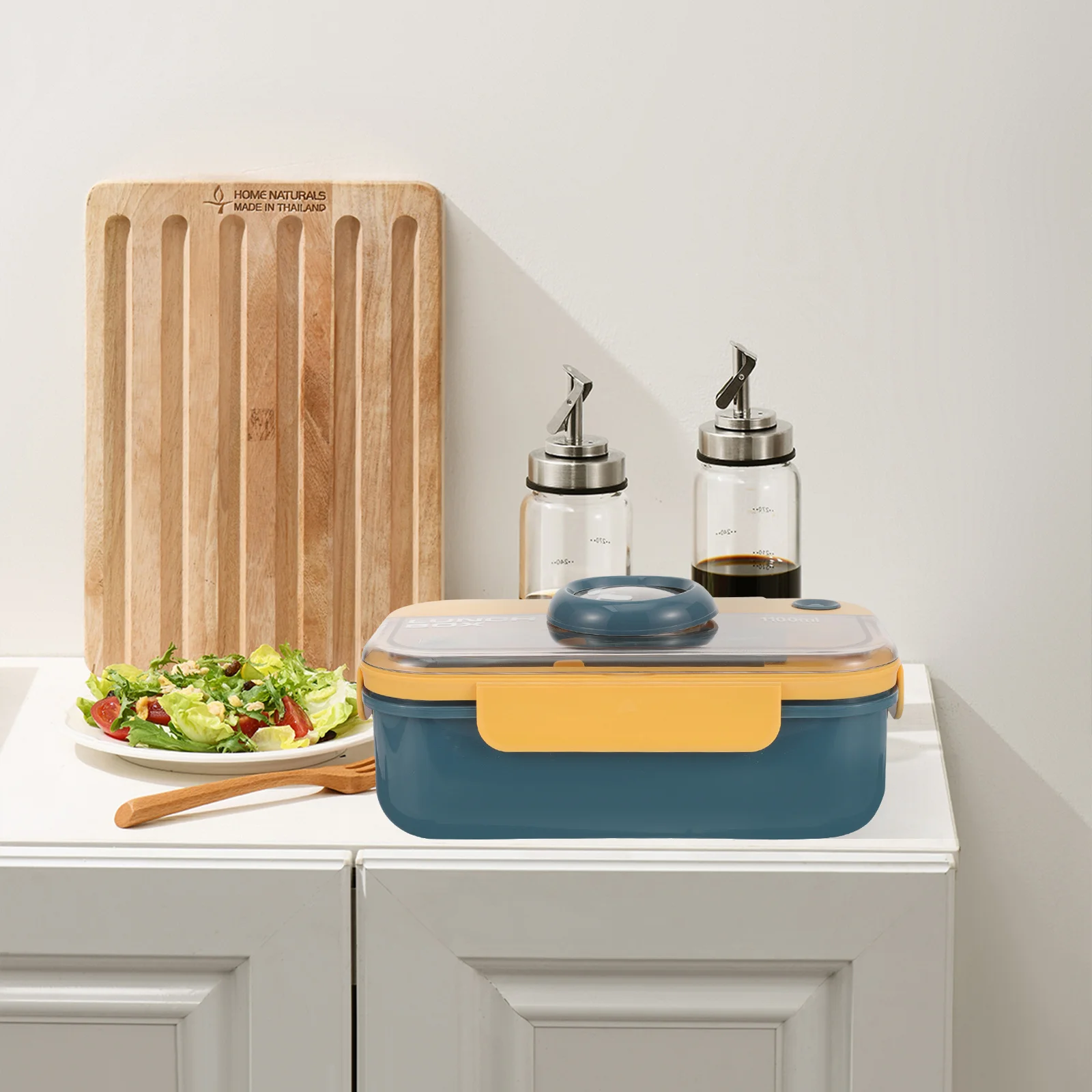 

Plastic Bento Box Sealed Compartment Lunch Box for Adults Portable Food Storage Salad Fruit Snack Container Large Capacity