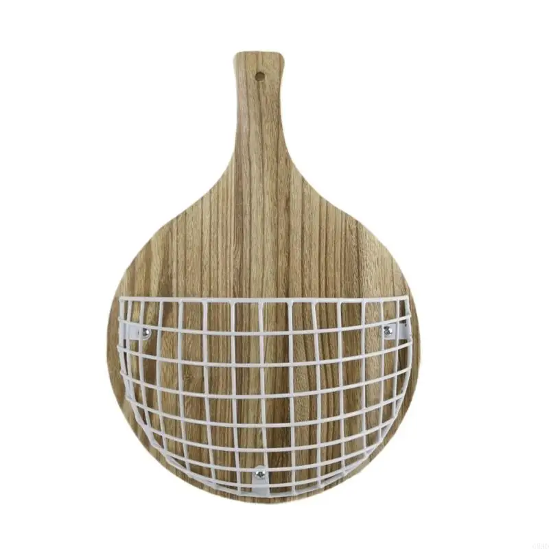 Space Efficient Wall Mounted Plant Basket Wooden Frame With Iron Mesh Perfect For Gardening Balcony Display Decoration C5AD