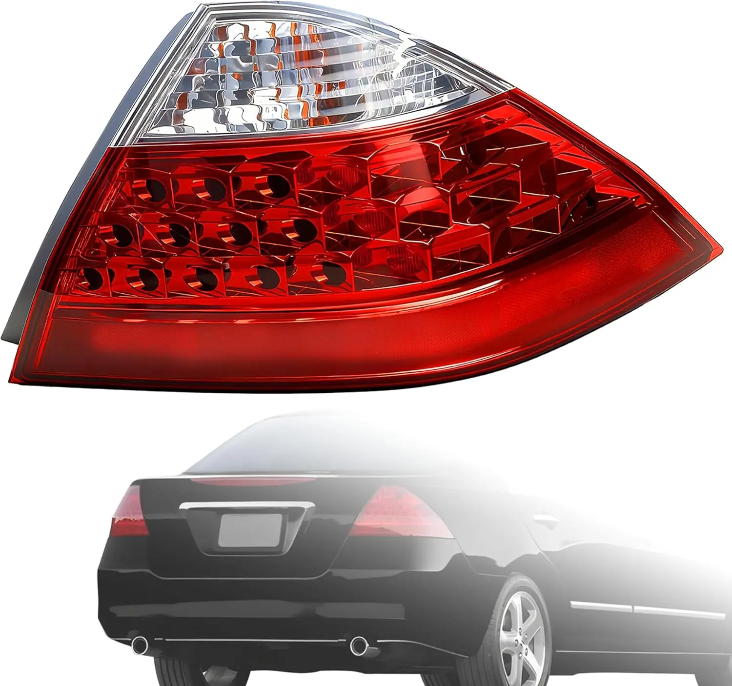 

Tail Light Assembly for 2006-2007 Honda Accord Right Side, Bulb Included, Replace 33501-SDA-A32