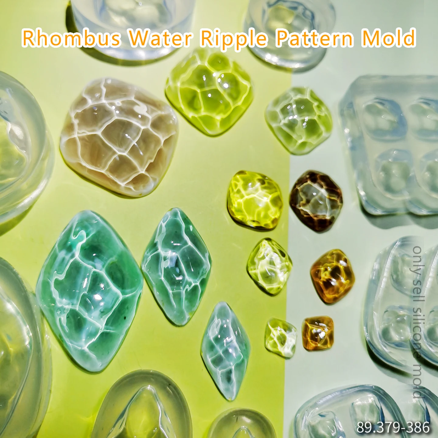 

DIY Handcraft Rhombus Water Ripple Pattern Mold Epoxy Resin Mold Miniature Pinching Mould Epoxy Resin Mold UV Resin Moldse