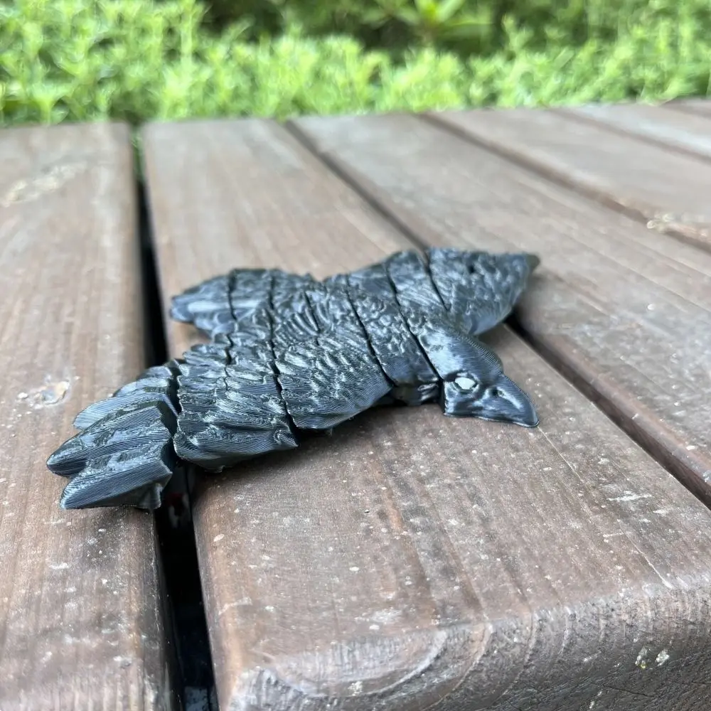 Adorno de águila impreso en 3D multiarticulado, juguetes de animales multiarticulación móviles de plástico, modelo de colección de muñecos, simulación de águila