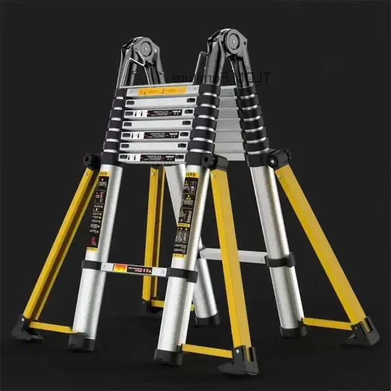 Lift Aluminum Ladders Alloy Safety Multifunction Telescopic Ladder Ladders Engineering Household Folding Stairs Herringbone