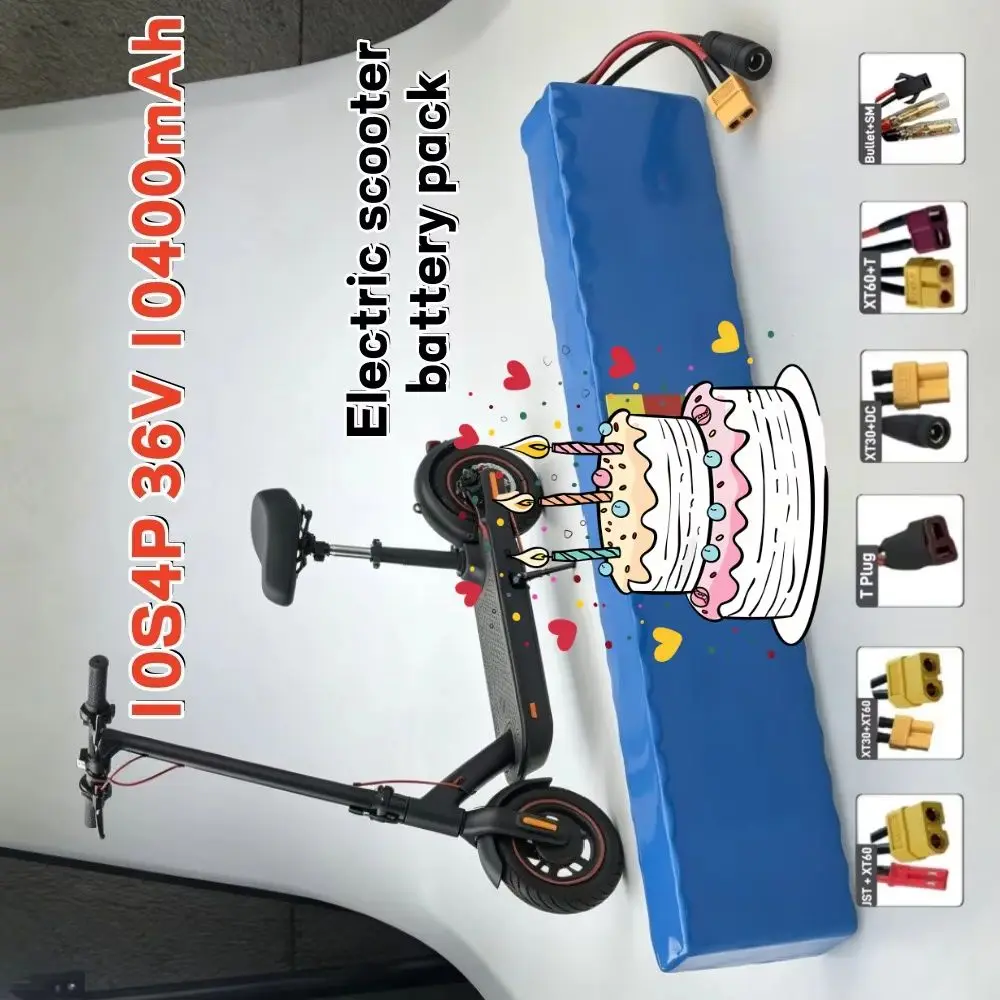 

High Performance 36V 10S4P 10.4Ah 18650 Lithium Battery Pack with BMS for Electric Scooter E-Bike High Power 42V 500W