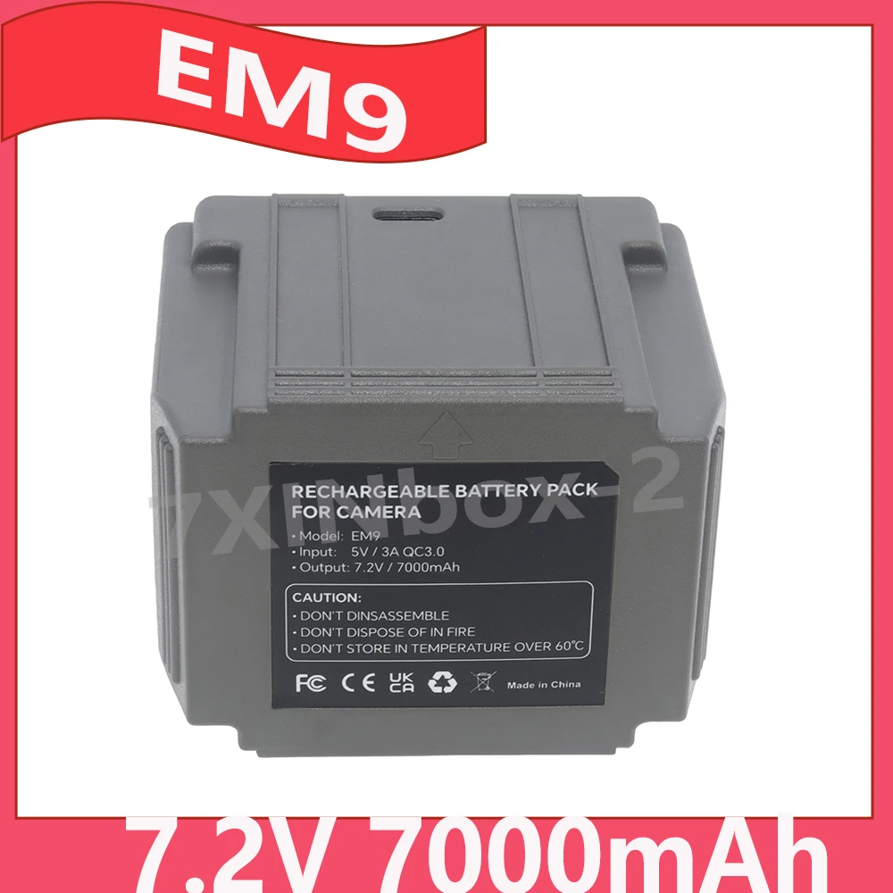 EM9 7000mAh Rechargeable Battery Pack Replacement For TACTACAM Defend Cellular Security Camera