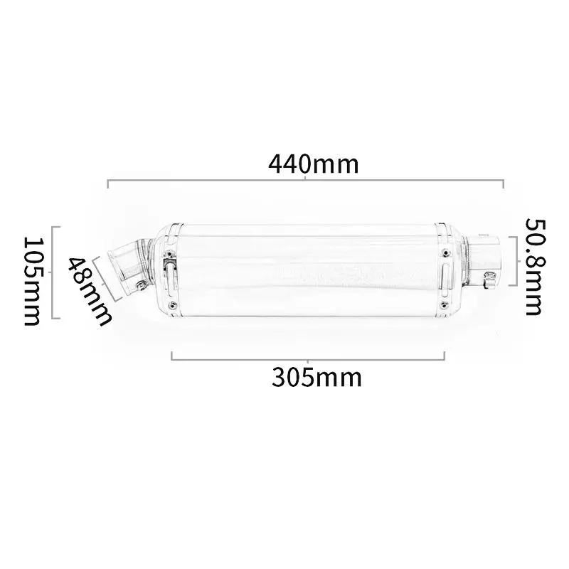 38-51mm uniwersalny motocykl wydechowy tłumik z DB zabójca 310/370/440mm rura wydechowa ze stali nierdzewnej dla BMW Yamaha Kawasaki