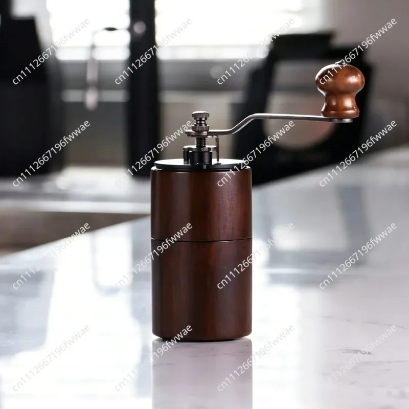 Manual Coffee Bean Grinder - Wooden Hand Crank Walnut Milling Tool for Household Use