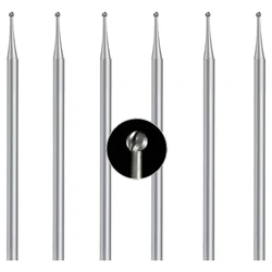 6 Pcs Ball Burr Set, 3/32 Inch Shank Sphere Burs Jewelry Carving Bits Durable Easy Install Easy To Use