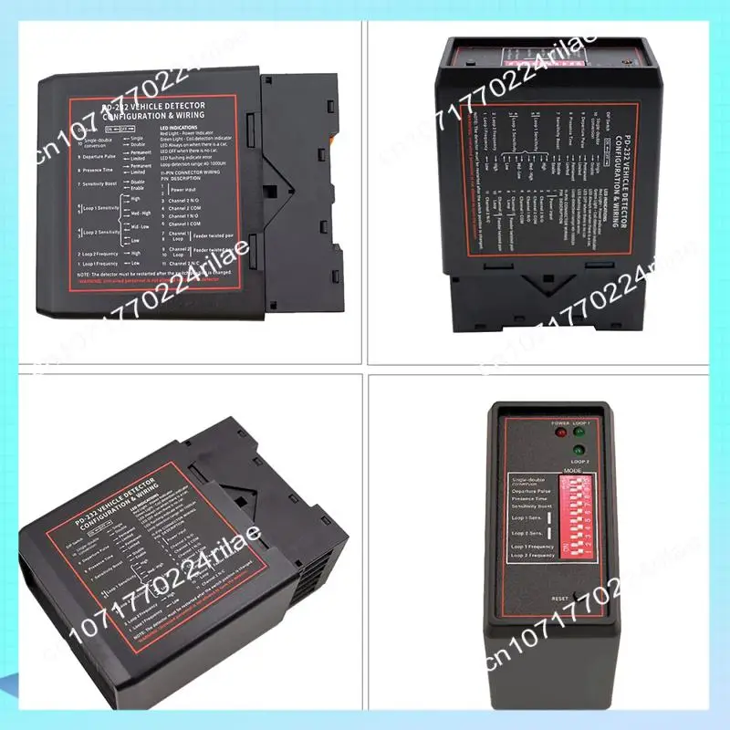 A17Z Rilevatore di loop per auto con uscita veicolo a doppio canale per parcheggio intelligente Rilevatore di loop PD232 per sistema di controllo accessi Sistema di parcheggio Bl