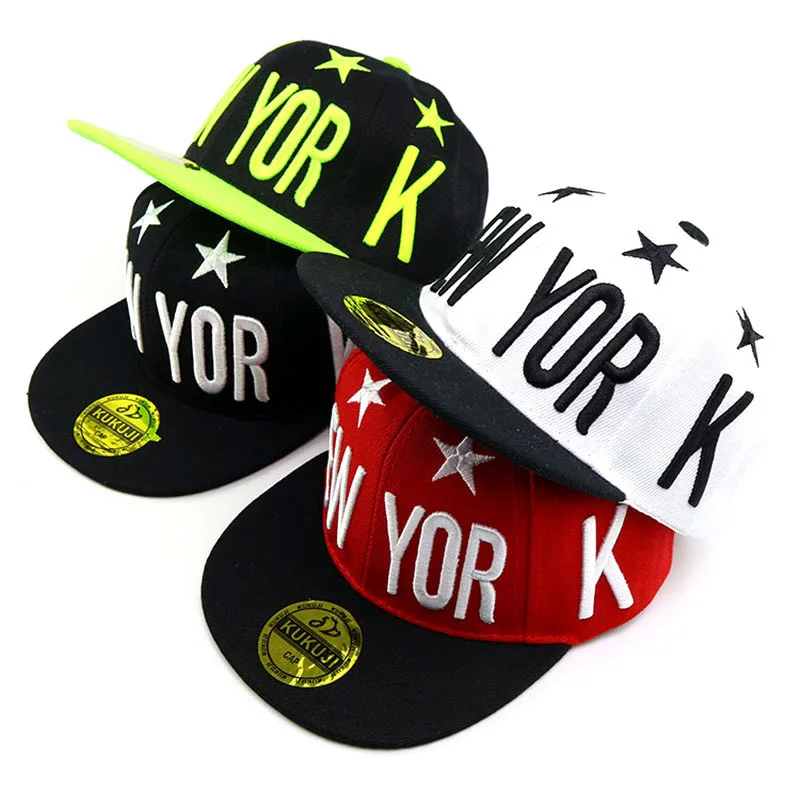 Doitbest Child Baseball Cap For Boys Girls Summer NEW YORK five-star embroidery Kids Sun Hats Autumn Caps Snapback Hat gorras