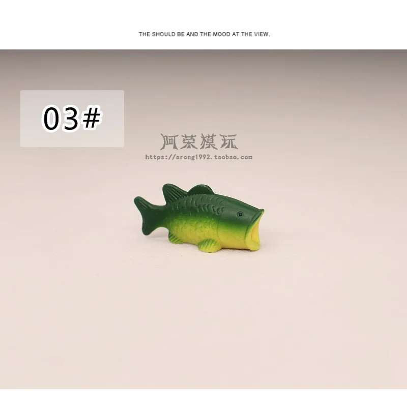 모형 작은 광어 미니어처 피규어 미니어처 풍경 모델 낚시 장면 미니 장식 피규어 장난감