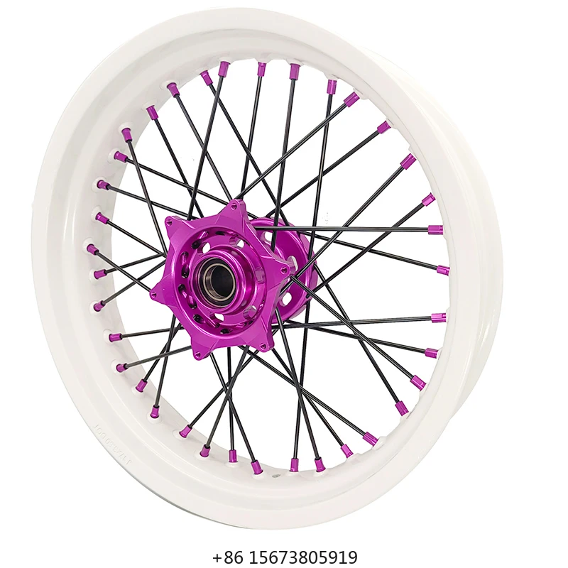 MOQ 1 Set  17 Inch 36 Spoke EXC SXF SX XC 125 250 350 450 Racing Motorcycle Wheels Set 17