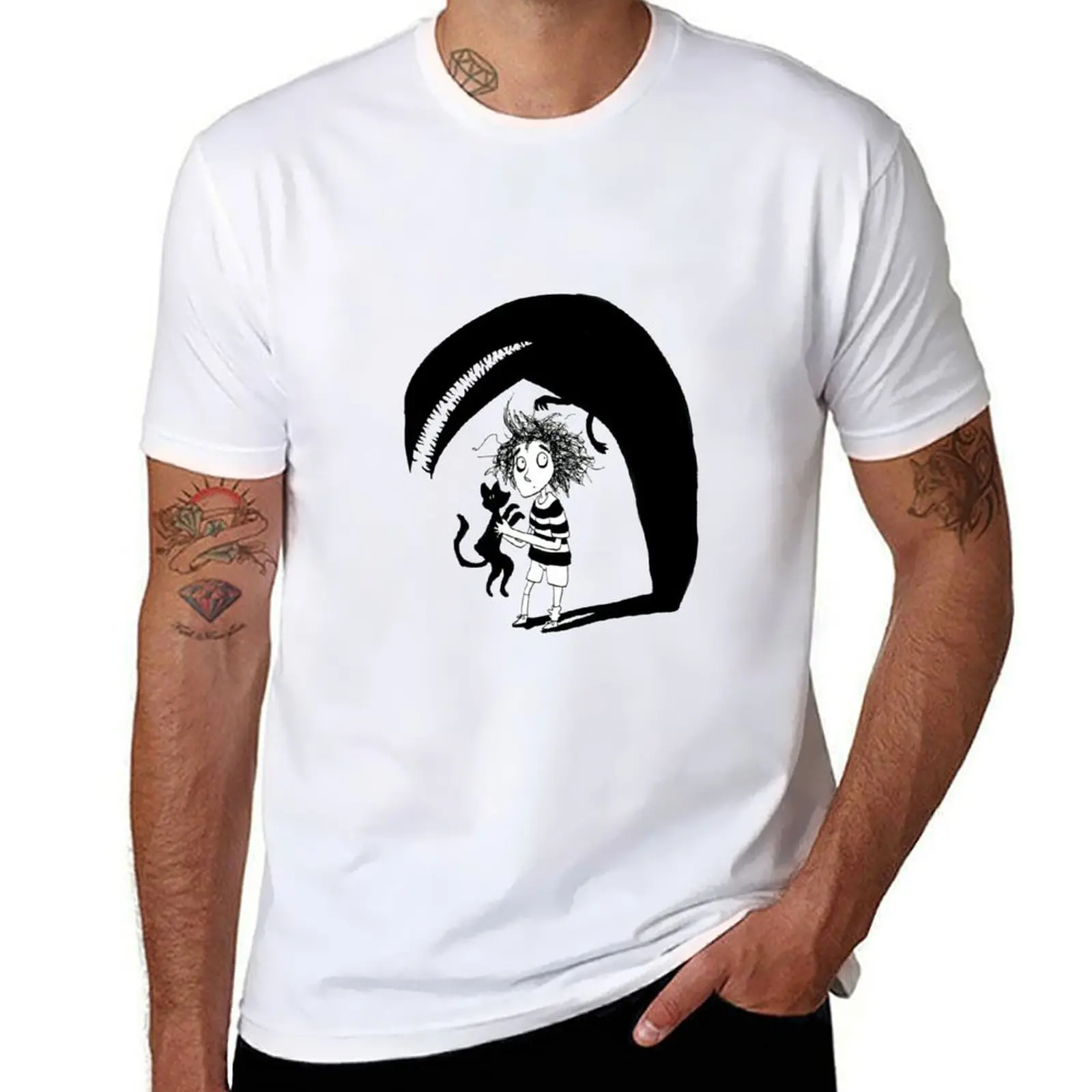 

Vincent y su sombra, Tim Burton T-Shirt t shirts for man pack white t shirt man designer T-Shirt