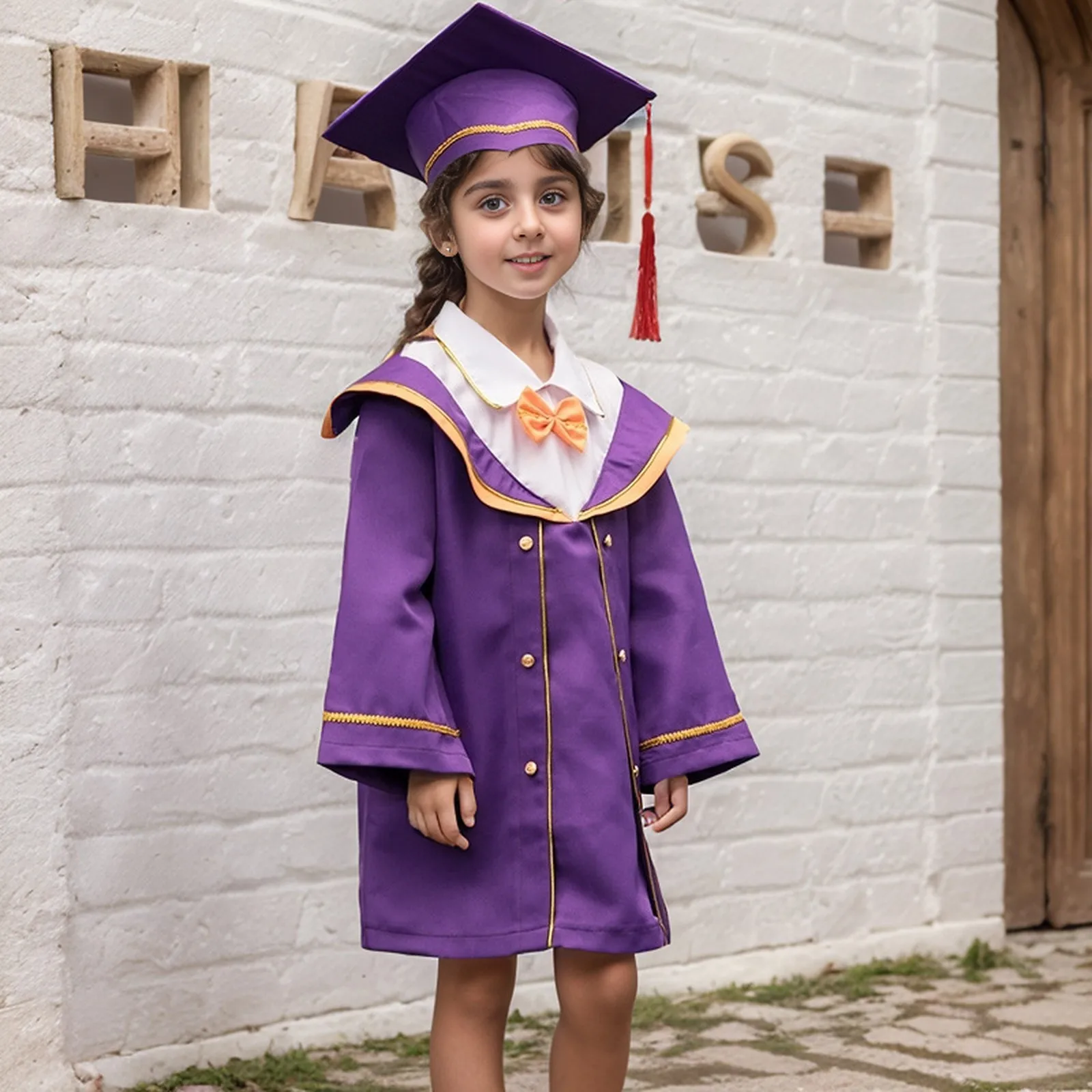 

Bazzery Children's Performance Clothing Academic Dress Gown Unisex Kindergarten Dr. Cloth Graduated Bachelor Suits Dr. cap