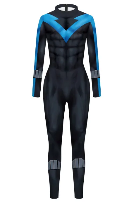 Halloween Mode Punk Roboter Bodysuit Damen Digitaldruck Zentai Sexy Feiertagsparty Jumpsuit Rollenspiel Rave Outfit Catsuit – Detail 8
