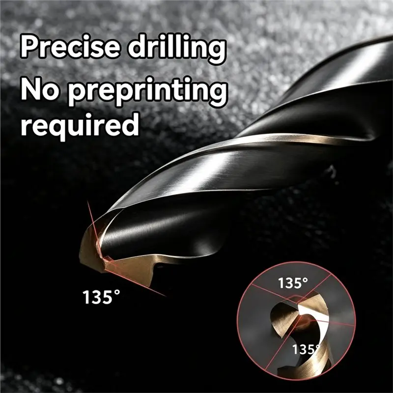 ABKP-High Speed Steel Hex Shank Drill Bit Set(15 PCS), 1.5-6.5Mm With Socket Adapter, Impact Driven For Metal, Wood Drilling