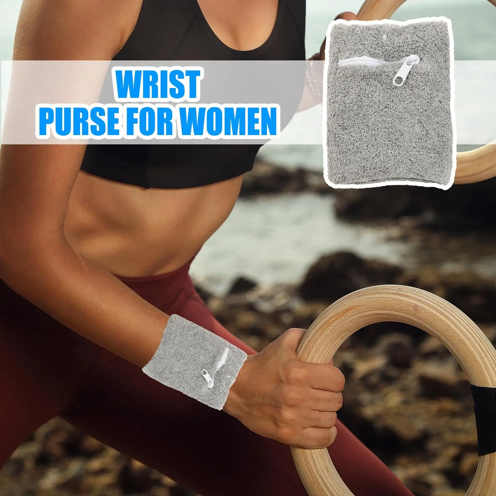 

Кошелек на запястье, кошелек на запястье для женщин, карман для ключей на молнии, баскетбольный браслет для спорта, повседневного использования, тренажерный зал, фестивали, путешествия