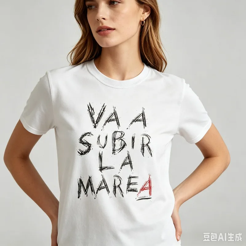 VA A SUBIR LA MAREA T‑Shirt Women Spanish Slogan Print Modal Cotton Urban Style Daily Wear Gift For Her Streetwear Casual  Tops