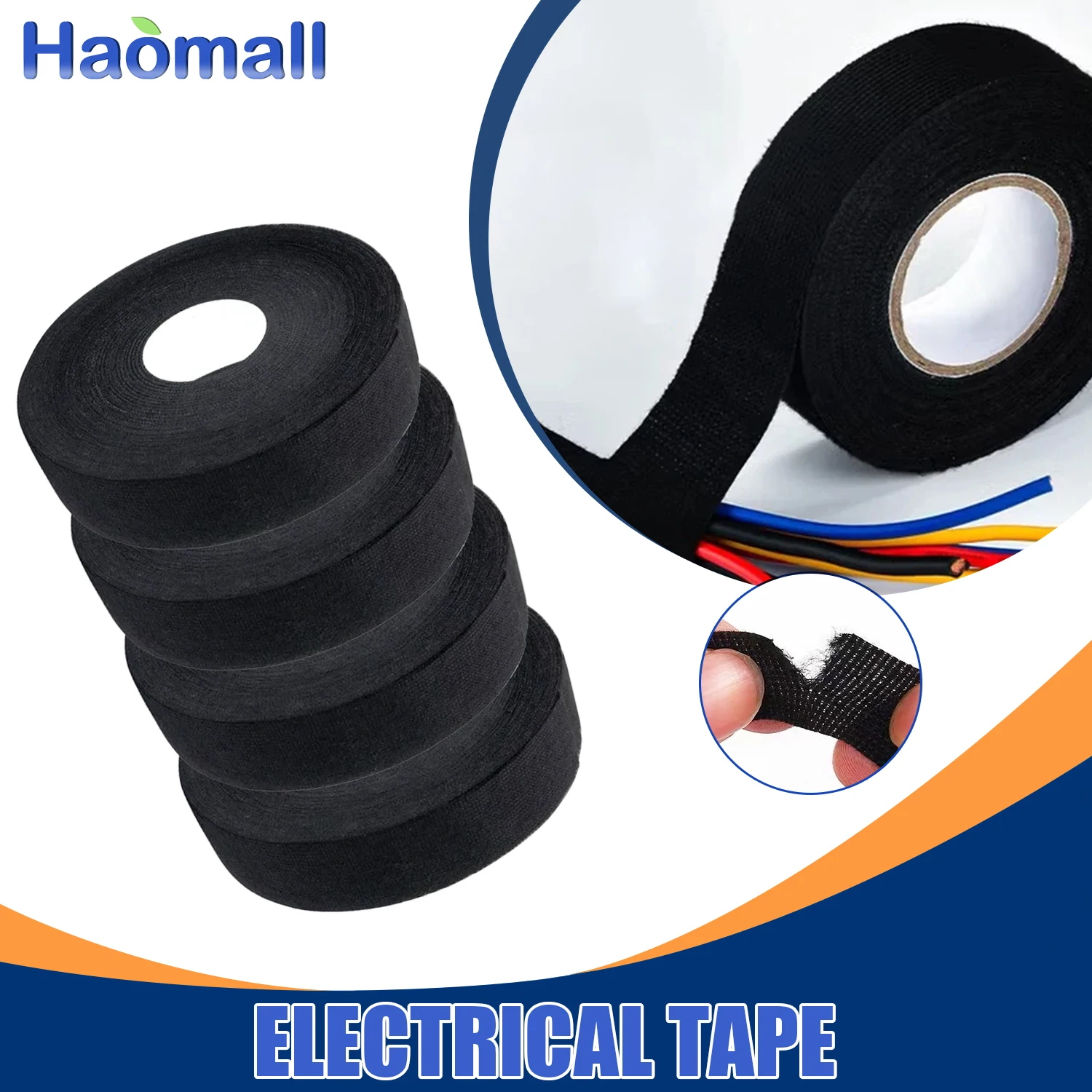 

15 Meter Heat-resistant Flame Retardant Tape Insulating Heat Resistant Waterproof Tape for Automotive Cable Wiring Harness