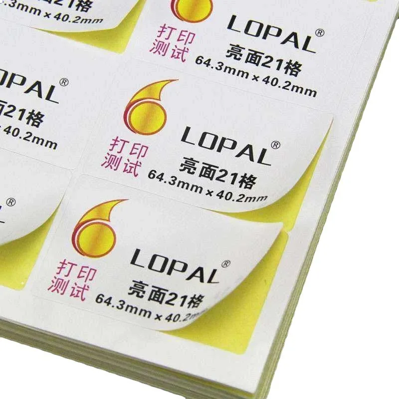 Customized. Color Coated Paper Easy to Tear Sticker Label Paper Sealing Paste Food Label Printing Trademark Adhesive Backin