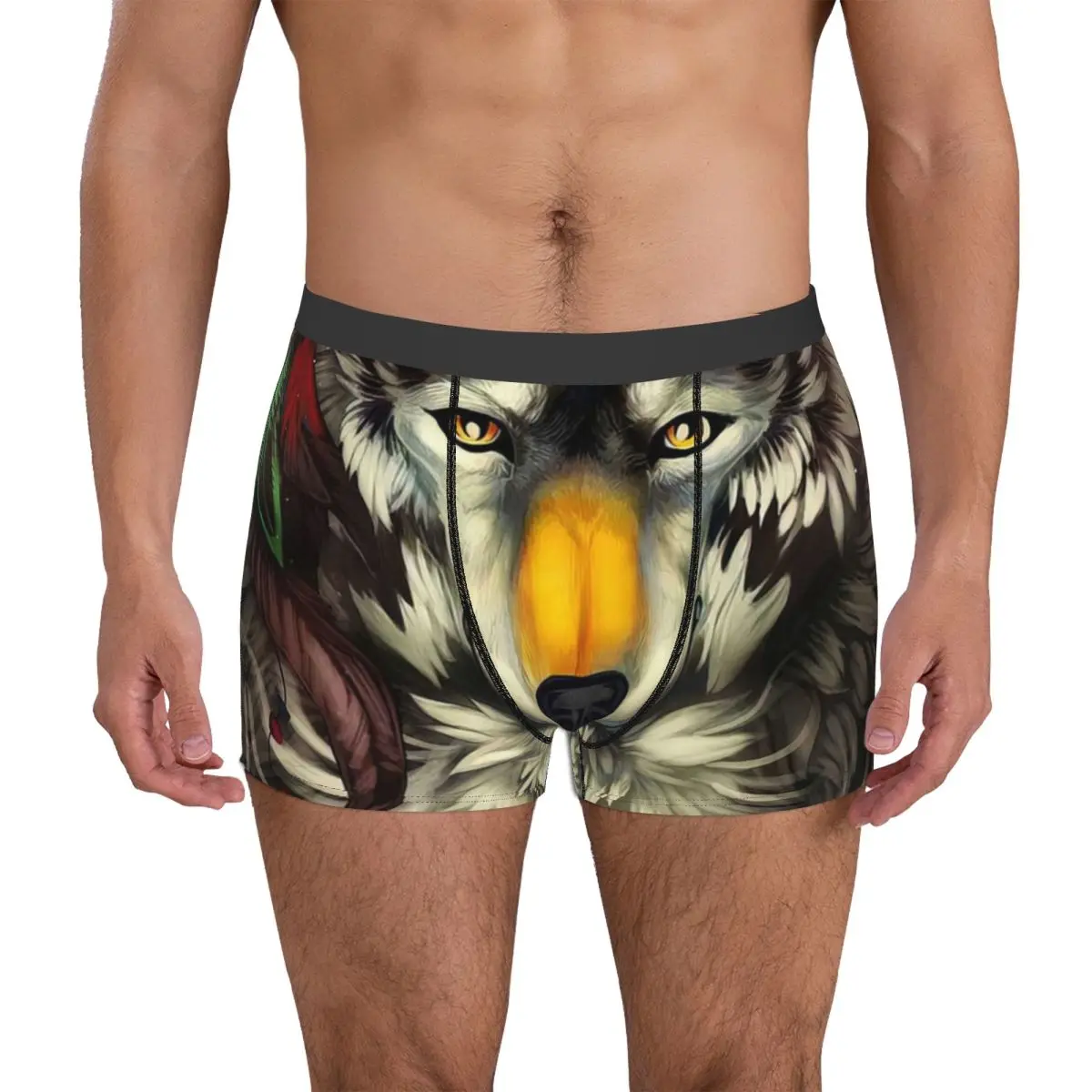 

Wolf Underpants Cotton Panties Men's Underwear Ventilate Shorts