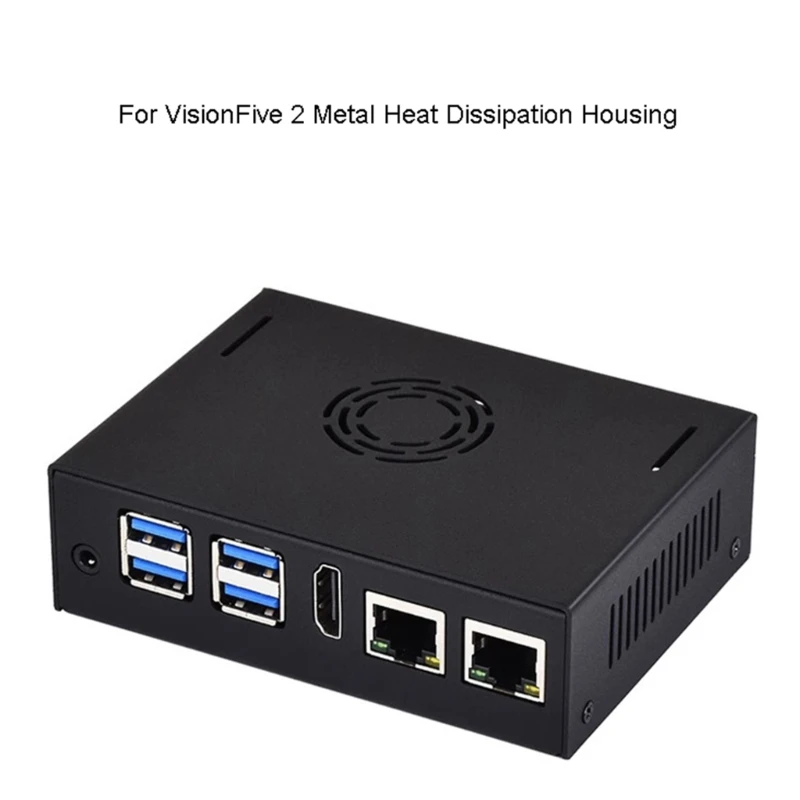 

Visionfive 2 RISC-V Board Metal Case Black Protection Box for StarFive JH7110 Processor Integrated 3D GPU