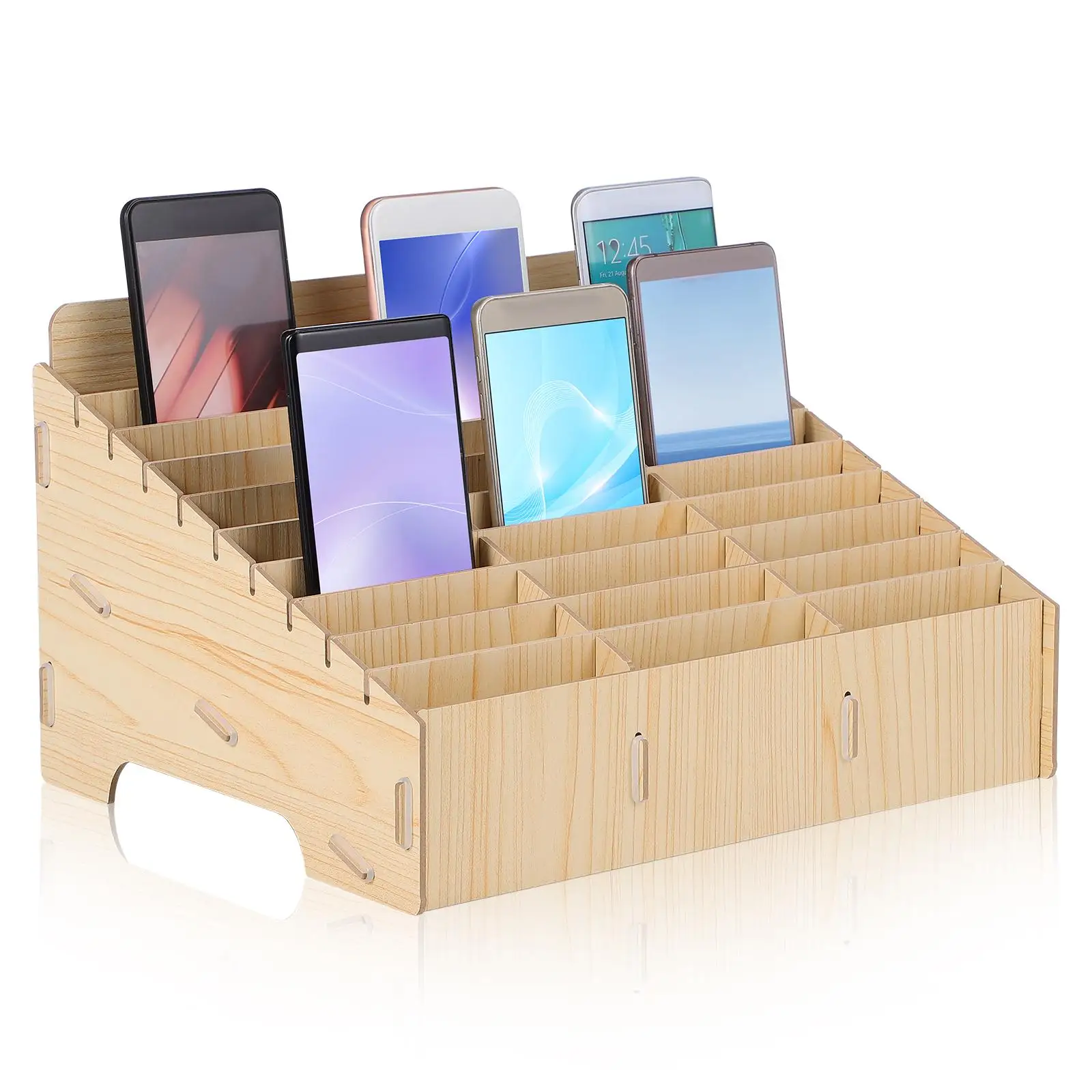 

30 Pcs Storage Box Wooden Cell Phone Rack for Wooden Phone Storage Box Classroom Meeting Room Smooth No Burrs Practical