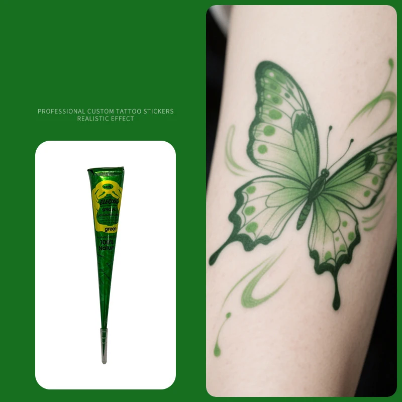 

Краска для татуировки, темный цвет, временная паста для татуировки, краска для боди-арта, легко чистящаяся паста для татуировки хной для боди-арта