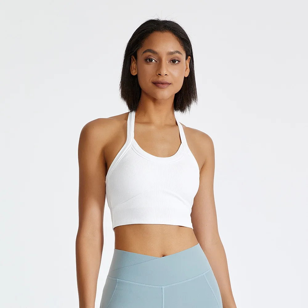 Maxdutti Sports Bra Women's Backless Yoga Vest Women's Running Training Fitness Bra Tops Breathable Quick Drying Camis T-shirt