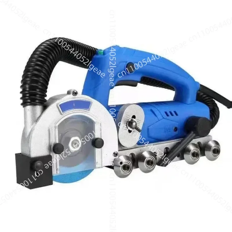 Electric sewing machine, tile sewing agent, application tool, self-vacuuming floor tile opening artifact, grooving device