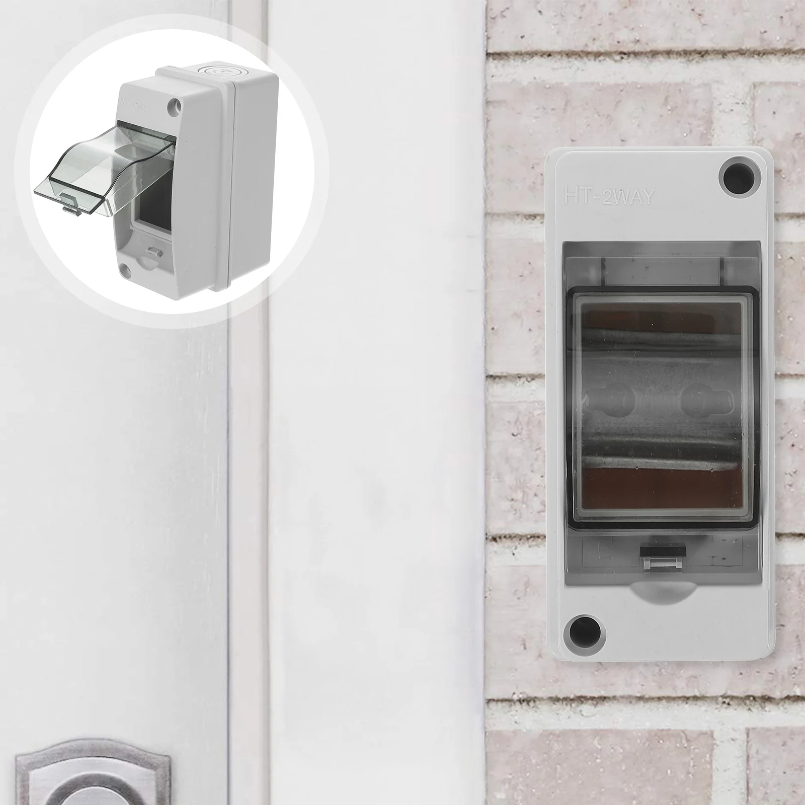 Distribution Protection Box Small Plastic Boxes Electrical Electronic 2 Way Consumer Unit White Weatherproof