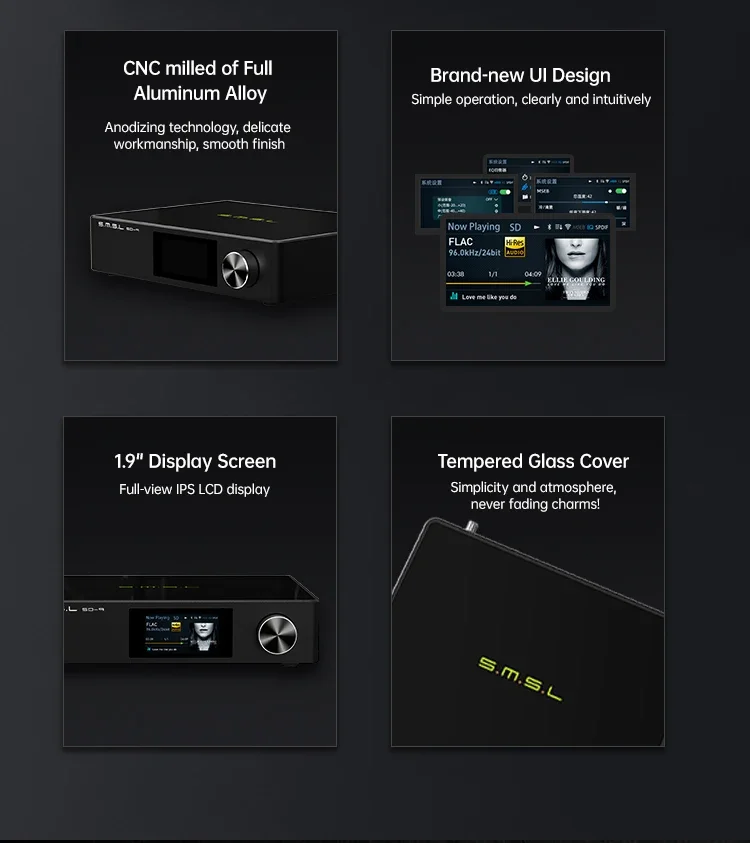 SMSL SD-9 MQA Dlna HIFI Network Music Player support streaming playback DSD High Resolution Player