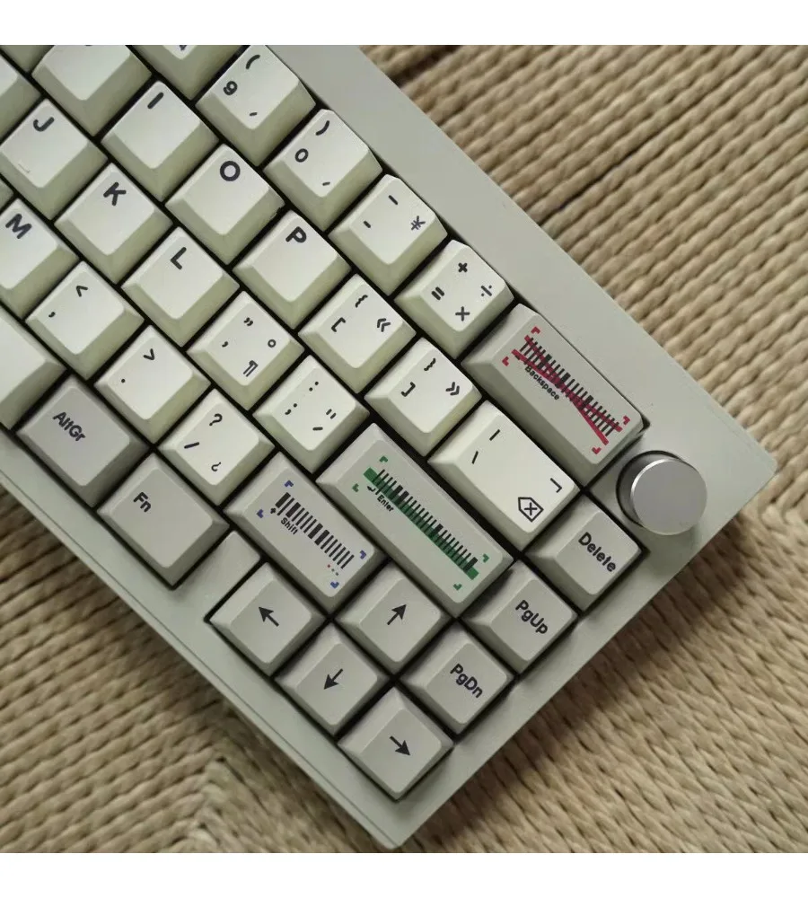 Retro barcode keycap 143 keys PBT sublimation cherry original factory highly adapted mechanical keyboard 61/64/67