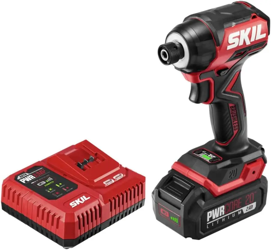 

20V Brushless Compact Impact Driver Kit with 3-Speed, Halo Light, One-Handed Collet, 2.0Ah Battery & Charger - ID6739B-10
