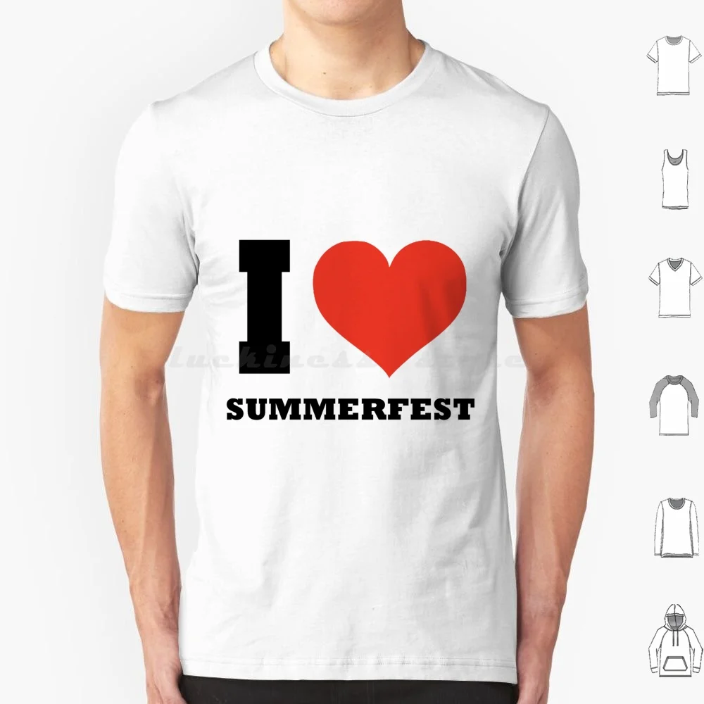 I Love Summerfest T Shirt Cotton Men Women DIY Print Love Summerfest Summer