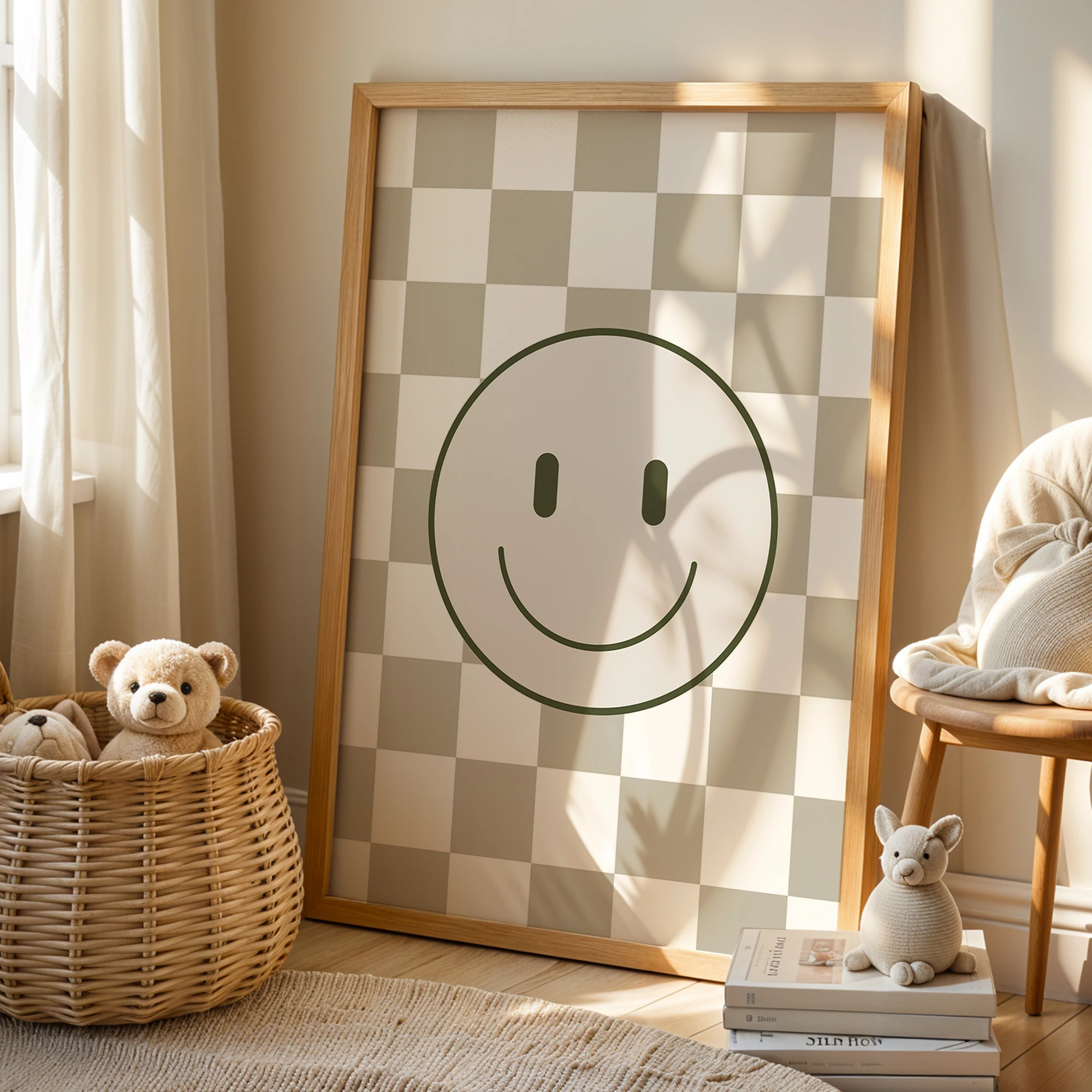 3pcs Personalized Custom Name Cartoon Children Smile Wall Art Print Picture Canvas Poster Painting For Living Room Home Decor