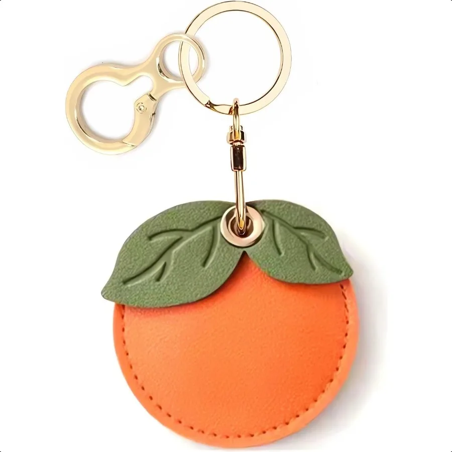 Leren sleutelhangerhouder Case Compatibel met AirTagCute Air Tag Cover met sleutelhangerring GPS Tracker Case voor sleutels